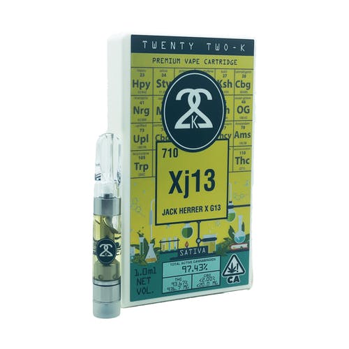 22K - XJ-13 (Jack Herer x G13 Haze) - Cartridge - 1.0ml